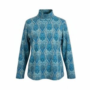 Bobbie Brooks paisley print turtle neck Size XL